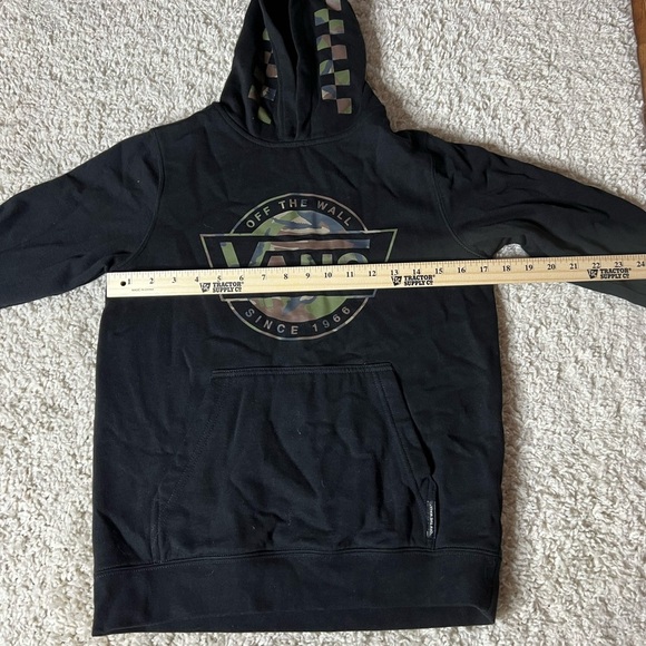 Youth Medium Vans Black Camo Hoodie - Picture 3 of 5